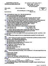 Đề thi kết thúc học phần Lịch sử 12 - Mã đề 209 - Trường Cao đẳng Bách Việt